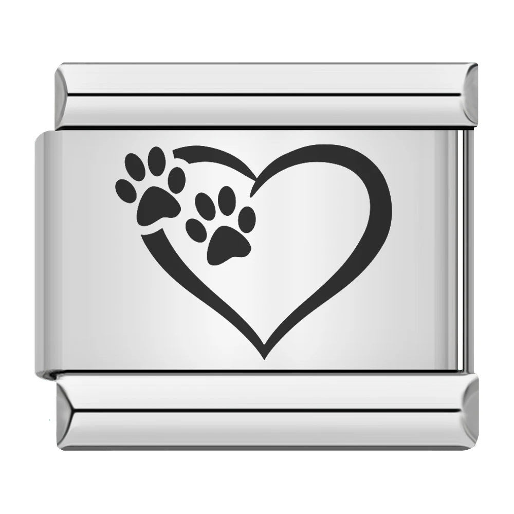 Wholesale 9mm Italian Charm Starter Bracelets DIY square Single Section Creative Stainless Steel Composable Bracelet