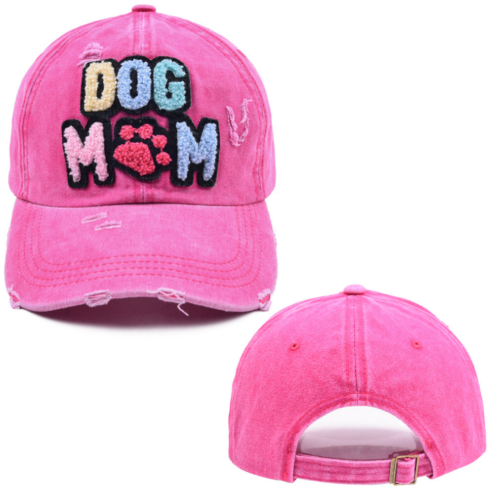 Wholesale DOG MAMA Embroidered Cotton Baseball Hat ACC-HT-WenRan002