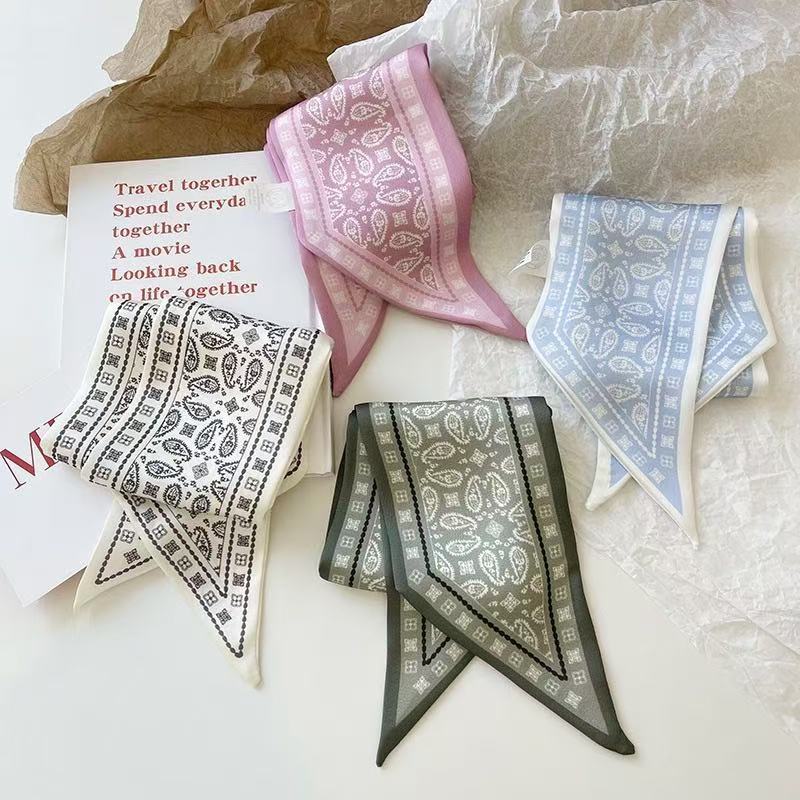 Wholesale  Cashew Nut Silk f90* 6cm Large Square  Scarf