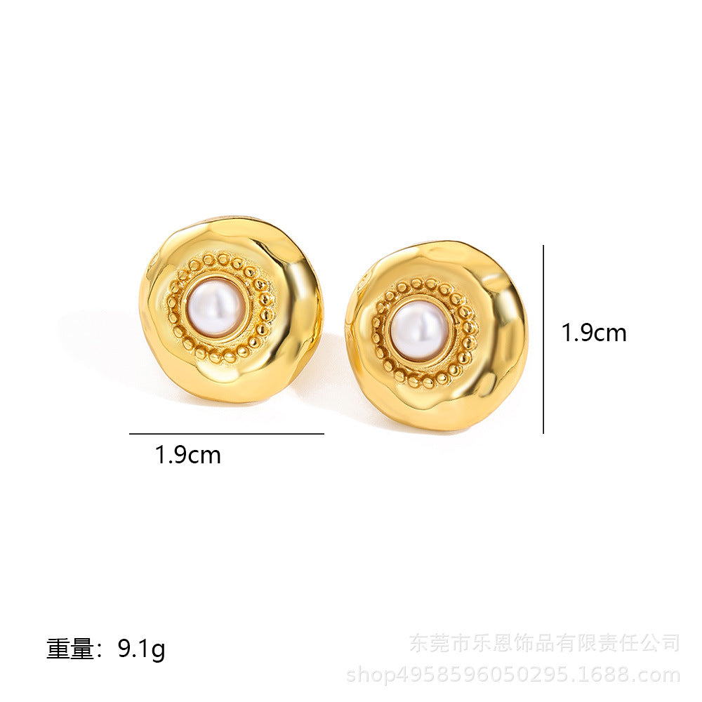 Wholesale Stainless Steel Bow Earrings Floral and Leaf Design Fashion Accessory Boutique Resale