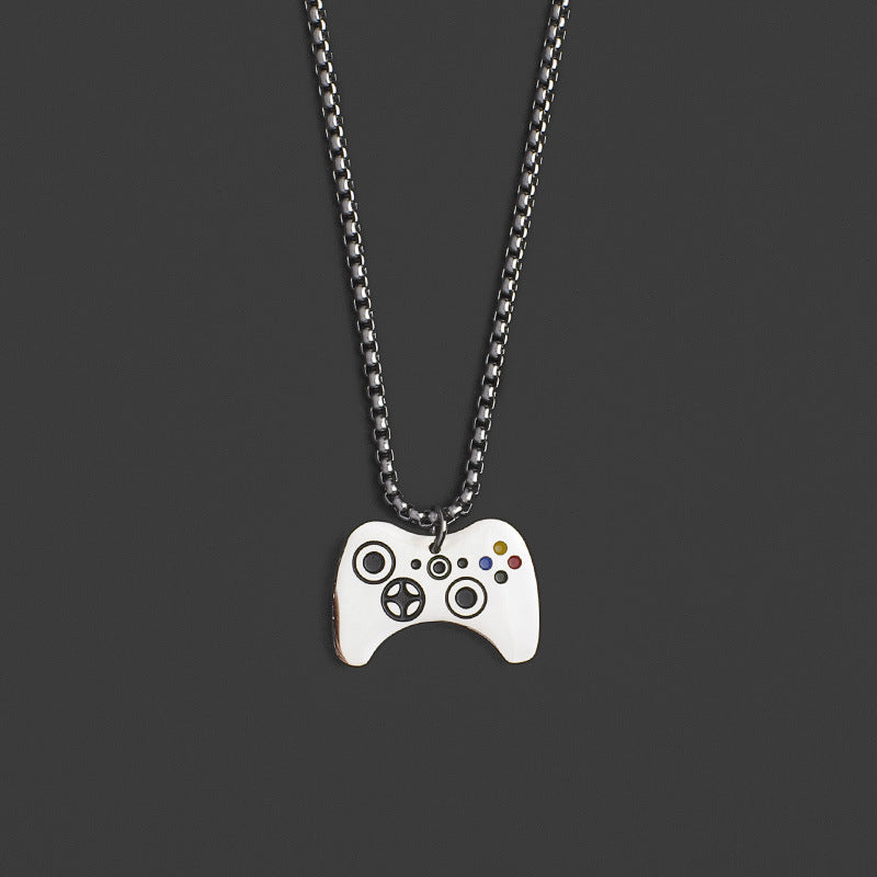 Wholesale Men S Game Console Pendant Necklace Minimalist Hip Hop Titanium Steel Chain Casual Streetwear Jewelry Gift Boutique Resale