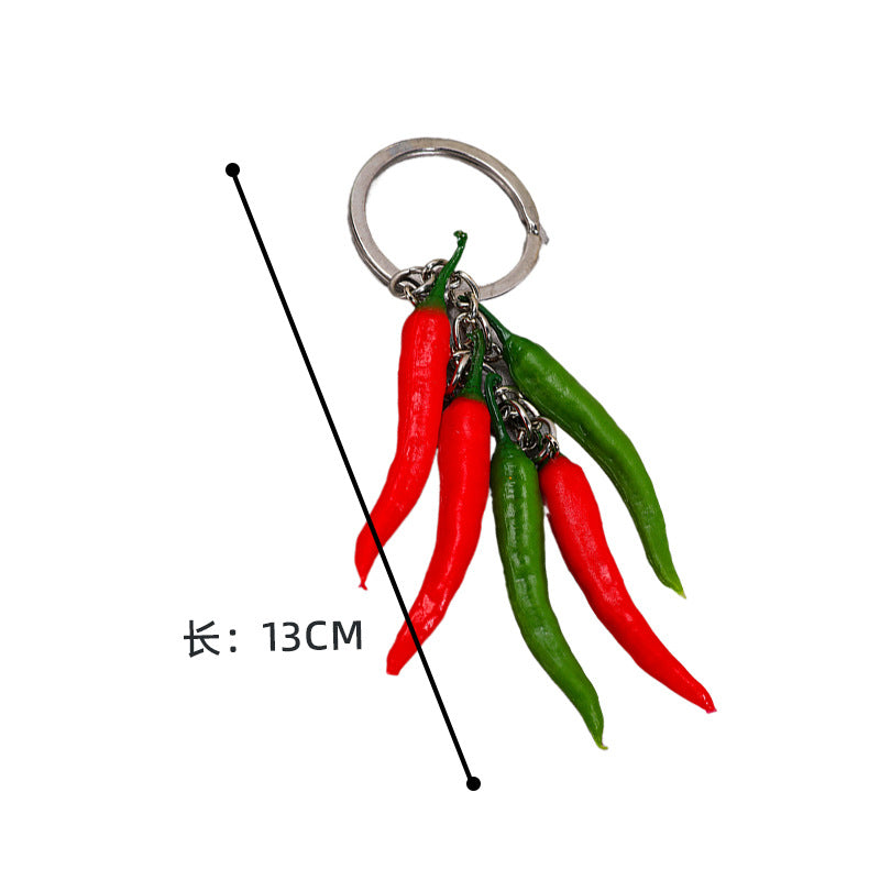 Wholesale  Red and Green Pepper Keychain