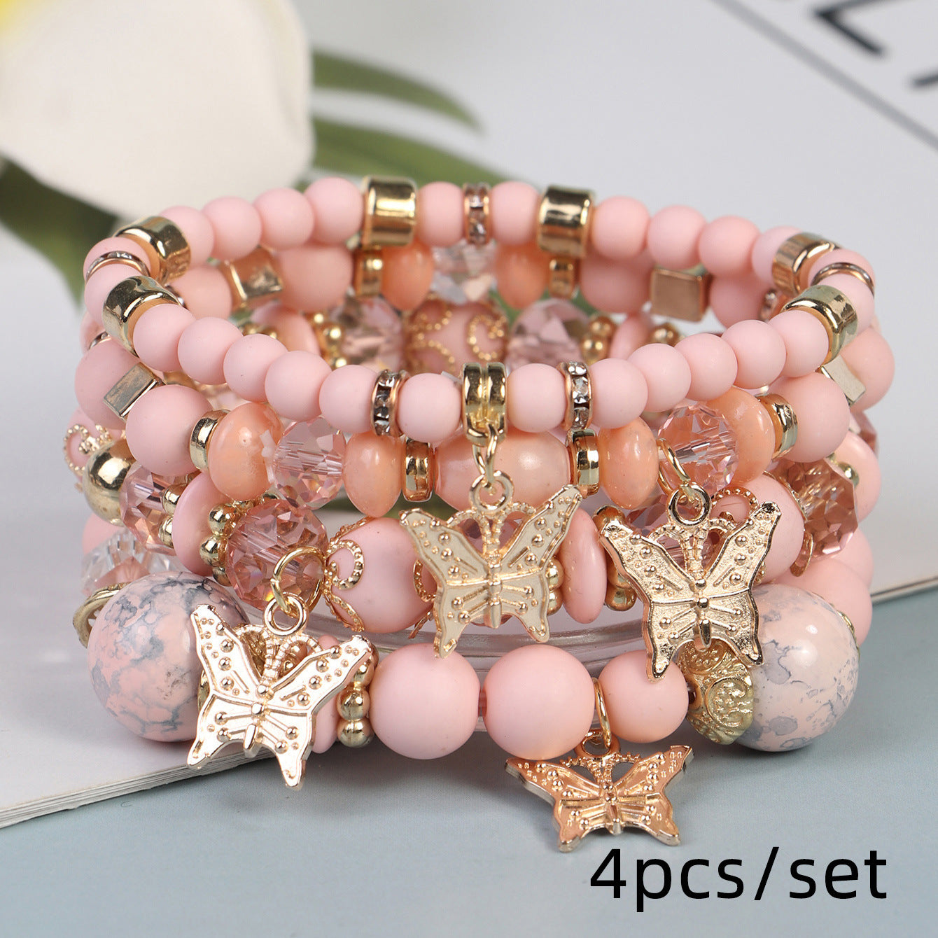 Wholesale Bohemian Vintage Sweet Butterfly Pendant Bracelet ACC-BT-Lijie003