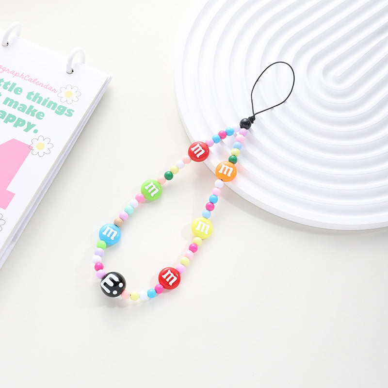 Wholesale Color bead chain lanyard keychain