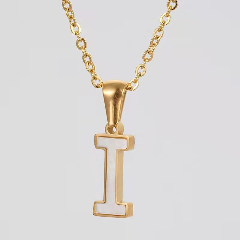Wholesale Stainless steel letter necklace