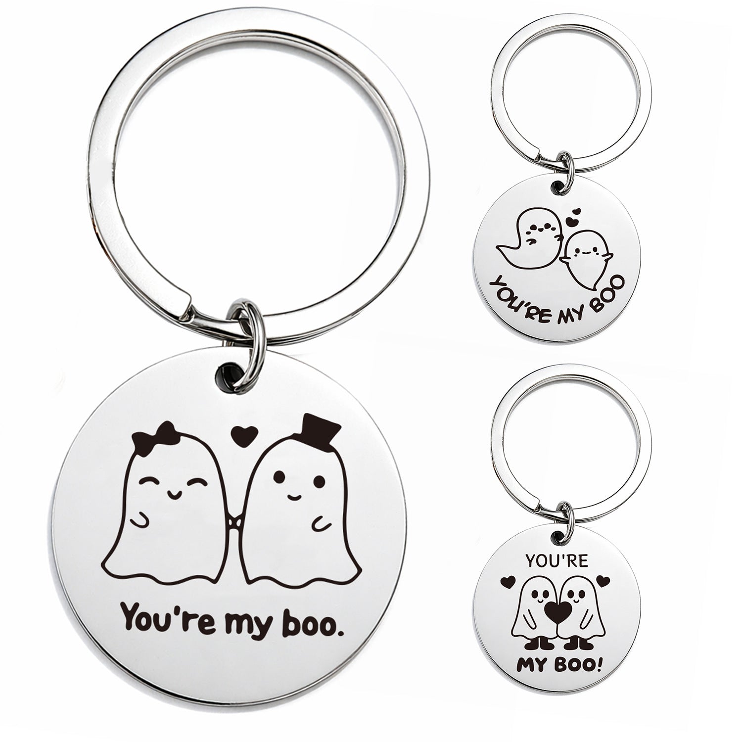 Wholesale Stainless Steel Keychain with Laser Engraving and UV Printing,  Customizable Car Key Accessory for