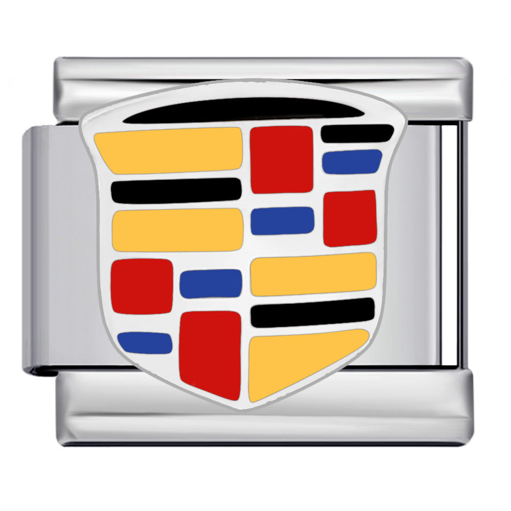 Wholesale Italian Charm Bracelet 9mm DIY Car Logo Series   Creative Stainless Steel Composable Bracelet