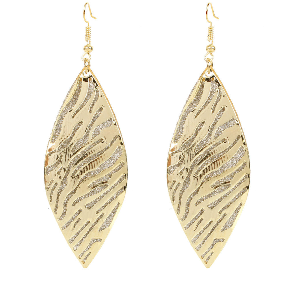 Wholesale retro alloy leaf frosted earring