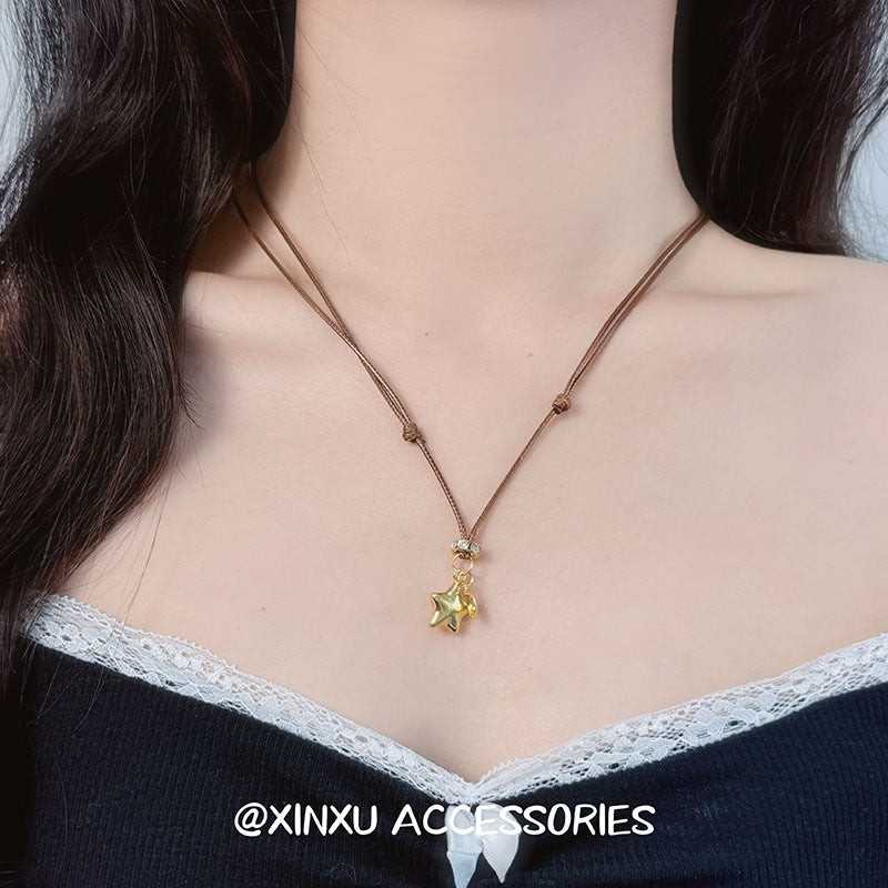 Wholesale Korean Style Heart Polka Dot Pendant Necklace Gift Jewelry Accessory