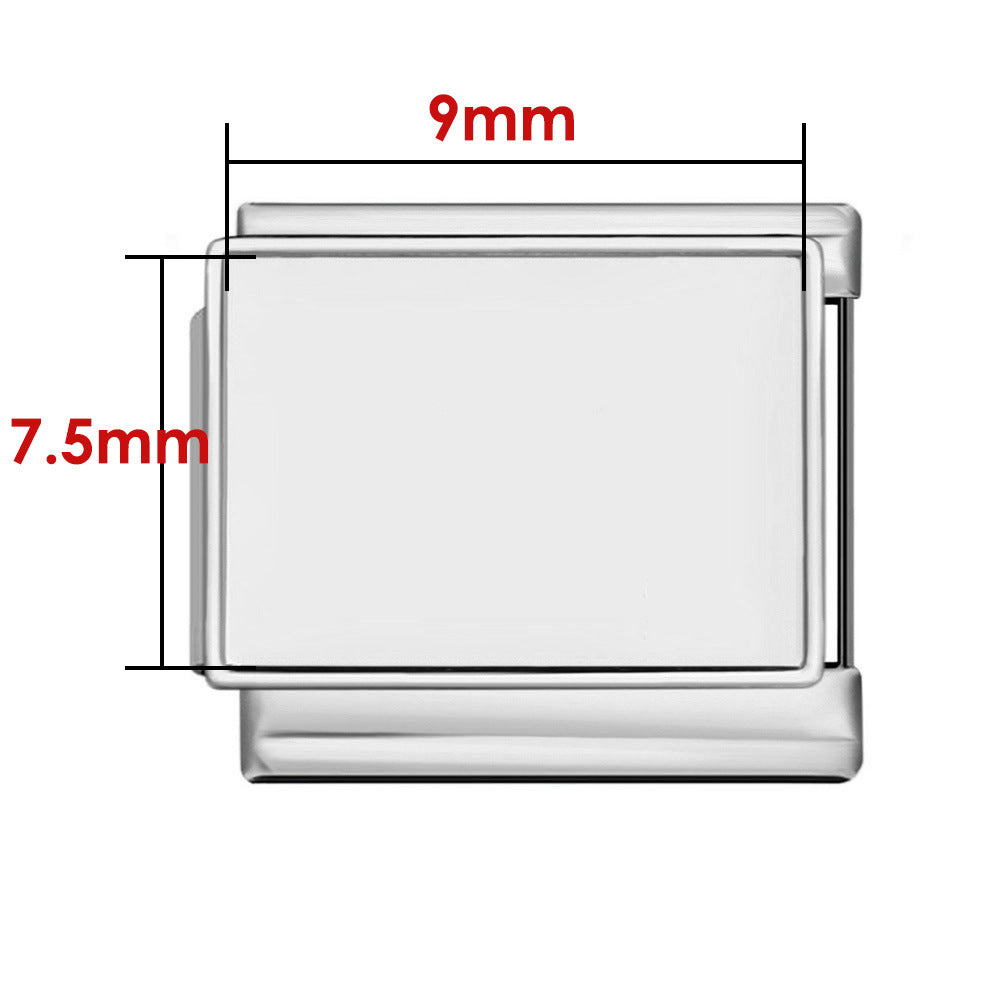 Wholesale Italian Module Bracelet Block Elastic ing Titanium Steel Strap Italian Charm