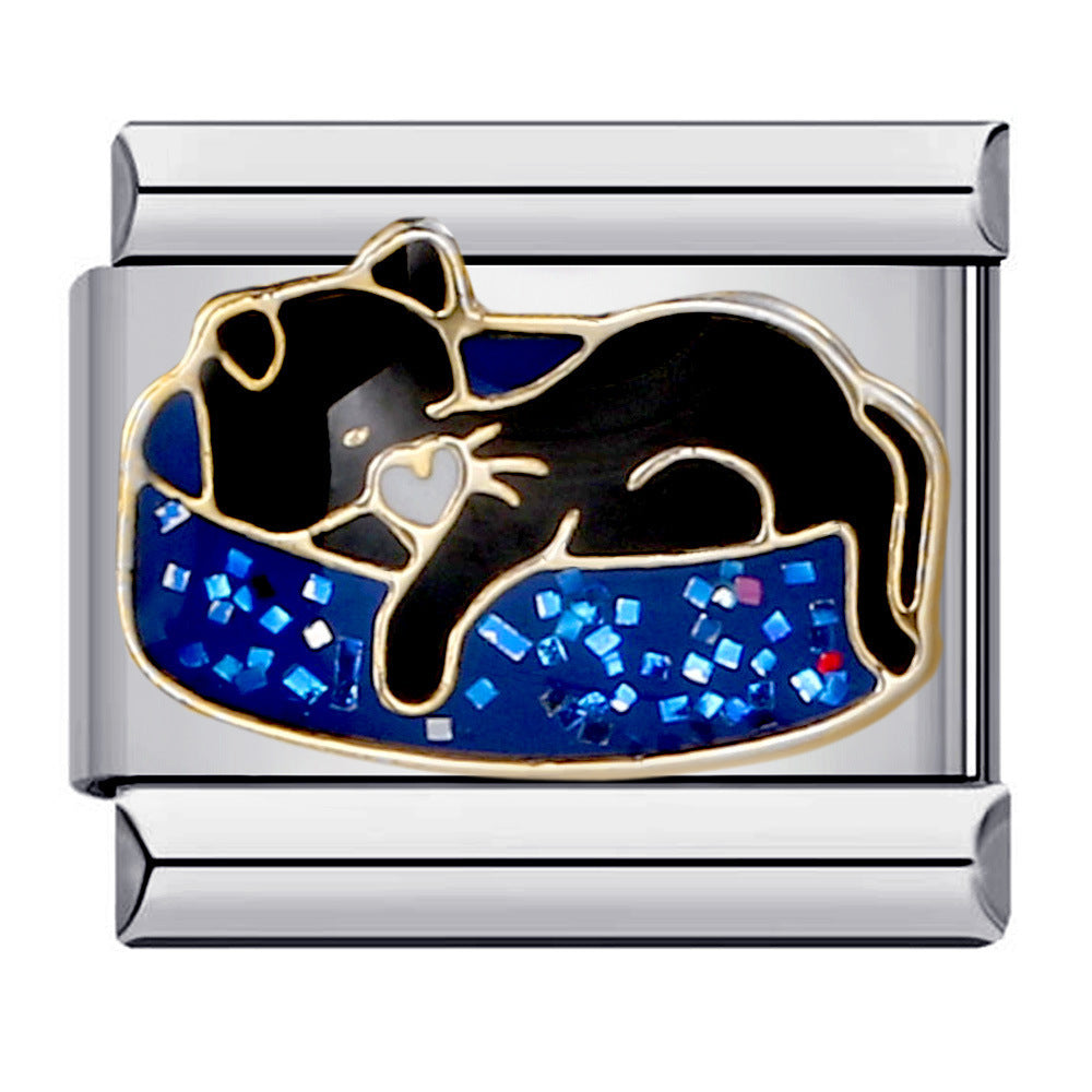 Wholesale Italian Charm Bracelet 9mm DIY Splicing Removable Cute Animal Stainless Steel Composable Bracelet ACC-BT-QiYing021