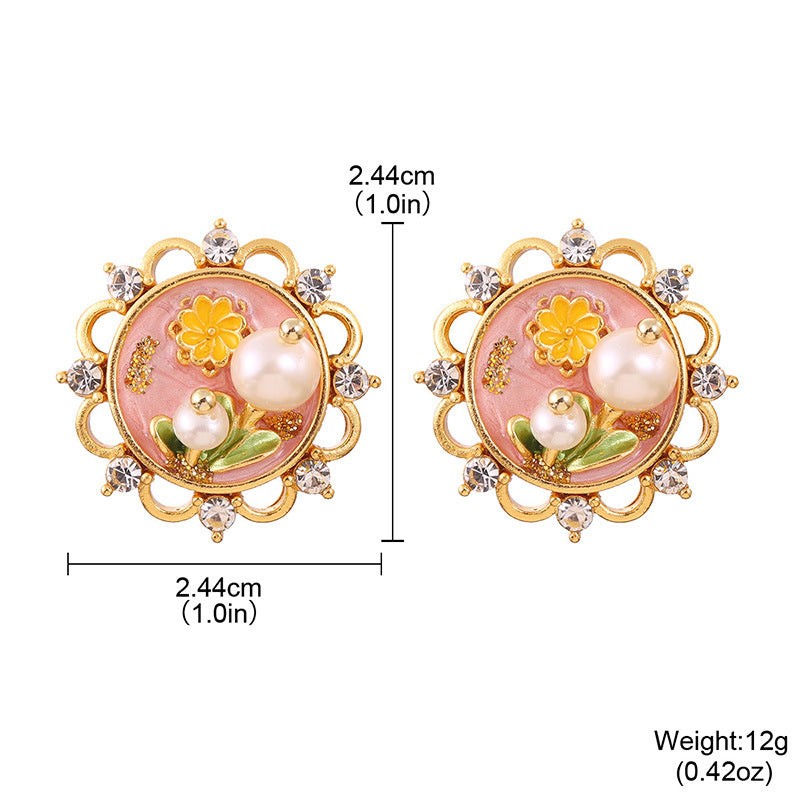 Wholesale Retro Natural Pearl Earrings