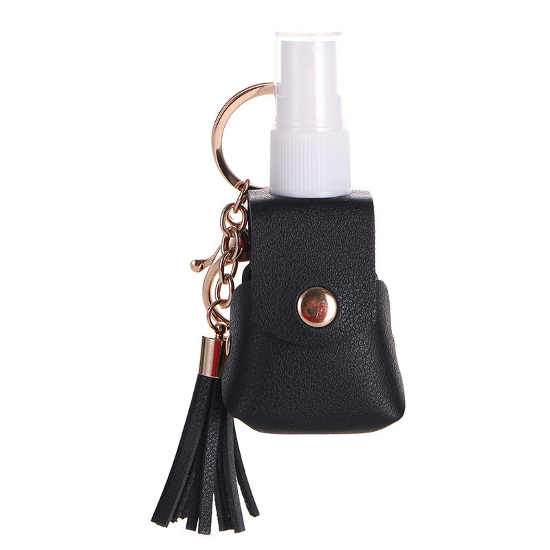 Wholesale Chic 30Ml Portable Skincare Refillable Keychain Bottle With Artificial Leather Case For Travel And Gift