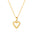 Wholesale  Stainless Steel Hollow Heart-shaped Love Bow Pendant Necklace