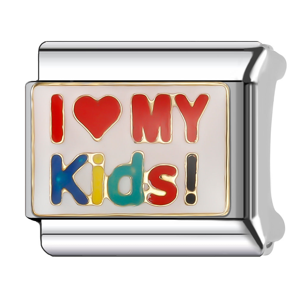 Wholesale Italian Charm Bracelet 9mm DIY Splicing Halloween Series Stainless Steel Composable Bracelet