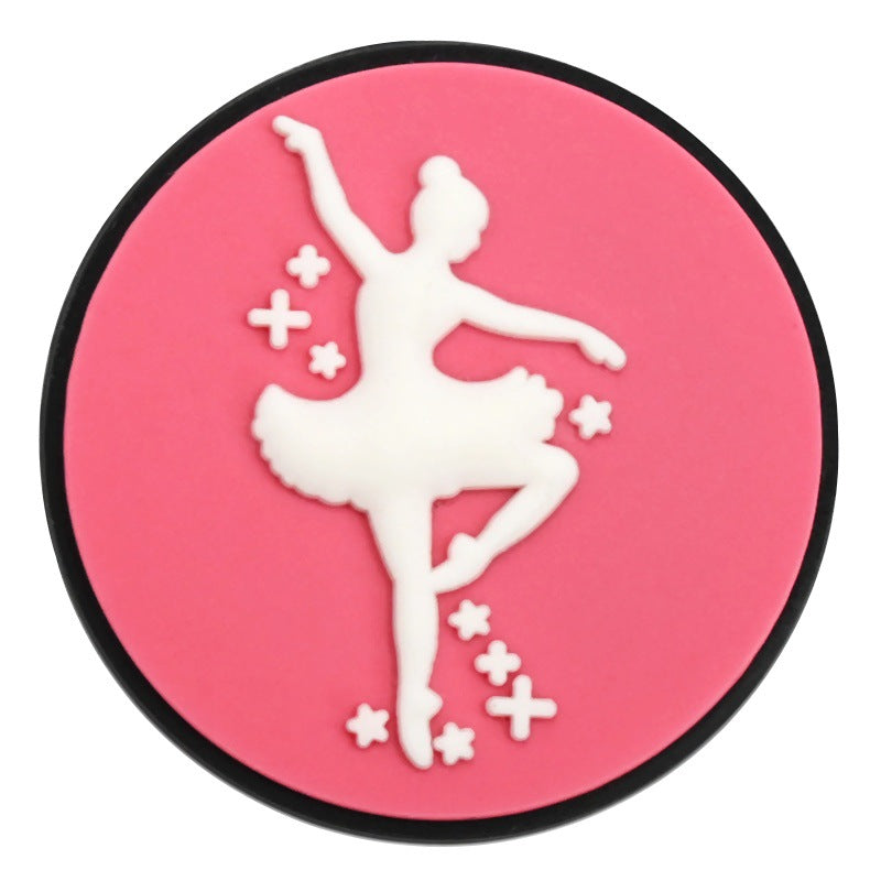 Wholesale  Random 100pcs Ballet Series PVC Soft Rubber Shoe Buckle Decoration