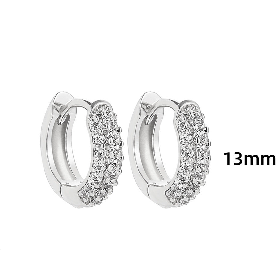 Wholesale  Micro-inlaid Zircon Stainless Steel Earrings