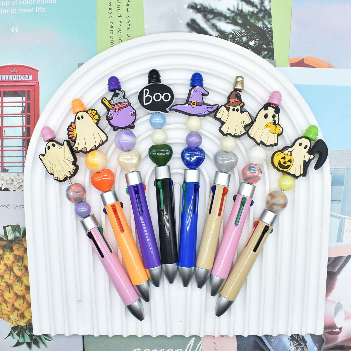 Wholesale Random 100pcs Halloween PVC Soft Beads DIY Bead Pen Accessories ACC-BDS-RYY009