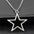 Wholesale  simple retro Silver 36 x33mm hollow star pendant necklaces