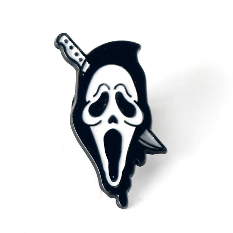 Wholesale Scream Cartoon Brooch Horror Skull Killer Brooch ACC-BCH-HX001