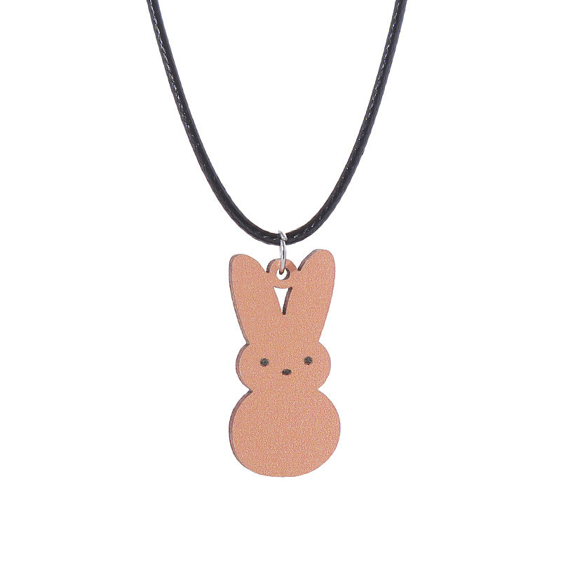 Wholesale Easter Bunny Wooden Earrings Necklaces