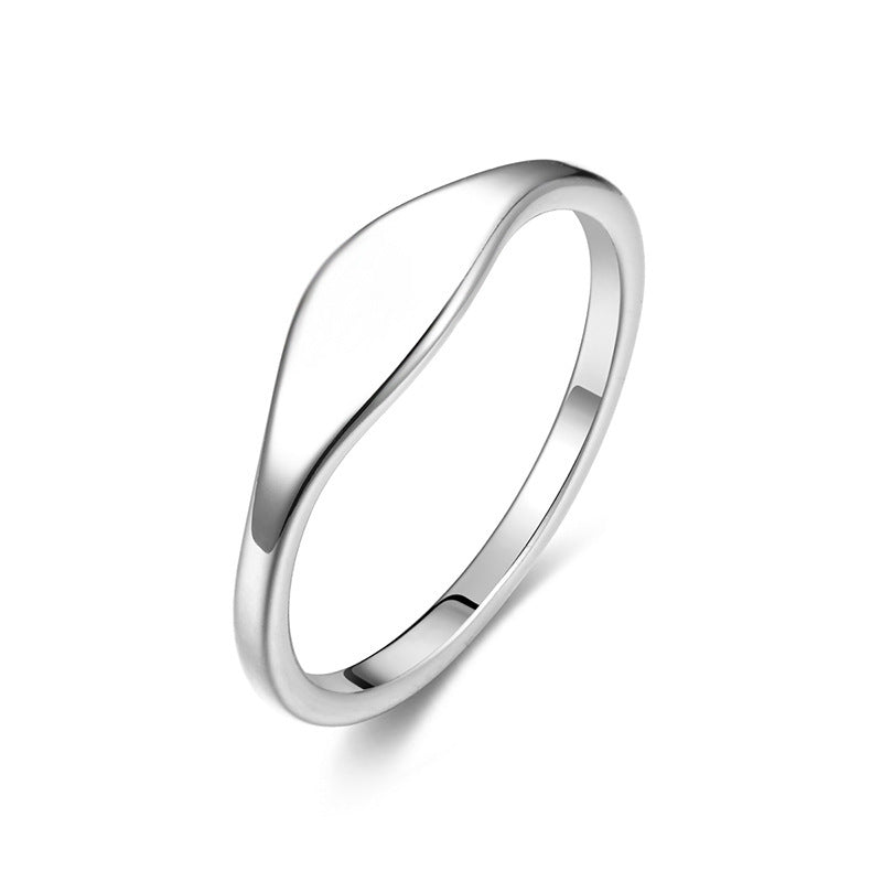 Wholesale smooth titanium steel ring personalized hand jewelry