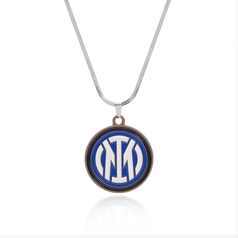 Wholesale Paint Double-sided Pendant Zinc Alloy Stainless Steel Necklace ACC-NE-Teguang001