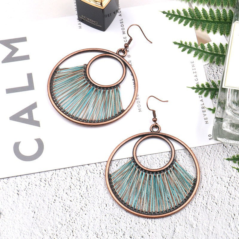 Wholesale Retro Round Hollow Love Earrings Multi-Piece Set - Fashion Accessory for Everyday Wear or Boutique Resale