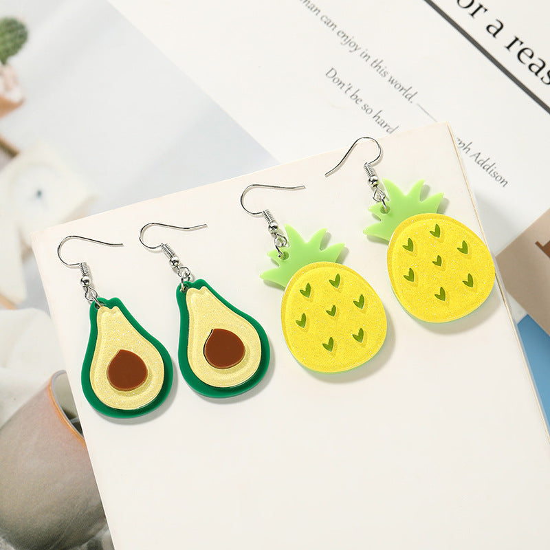 Wholesale Creative Acrylic Earrings Cute Fruit Earrings ACC-ES-Jiay013