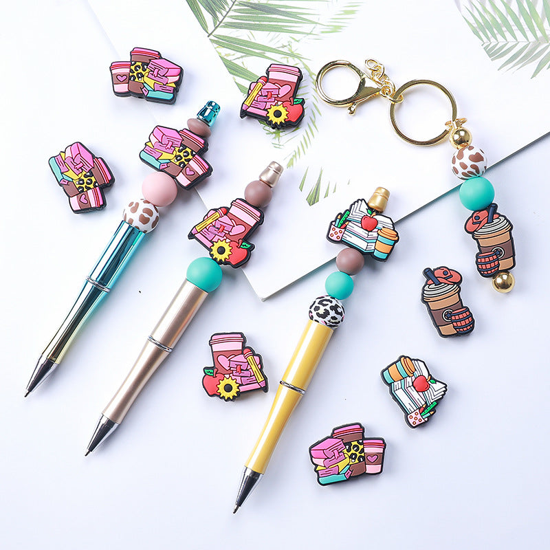 Wholesale 20pcs Cartoon Coffee Cup Focal Beads DIY Bead Accessories