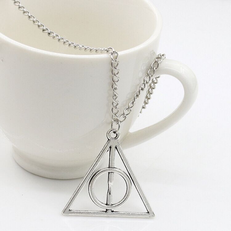 Wholesale Deathly Hallows Triangle Pendant Sweater Necklace