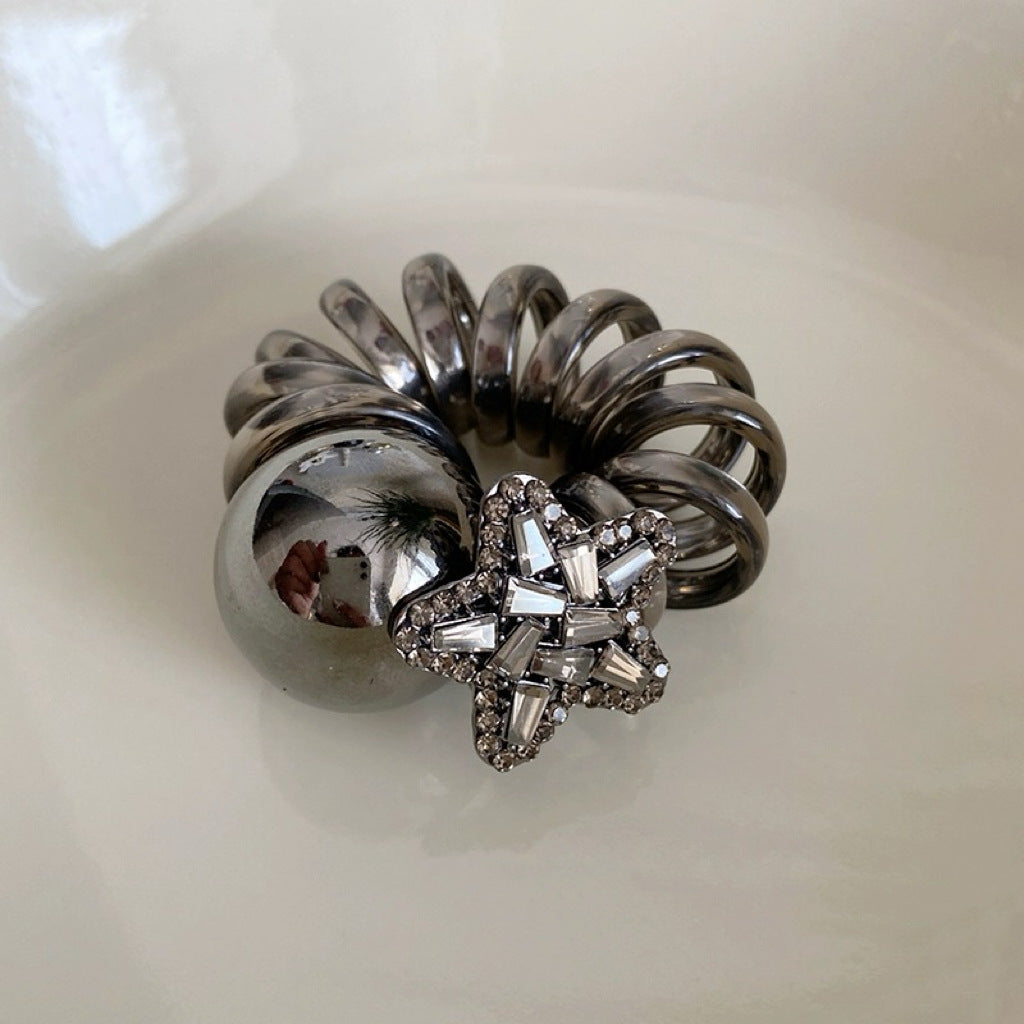 Wholesale Star Rhinestone Phone Cord Hair Ties Hair Scrunchies