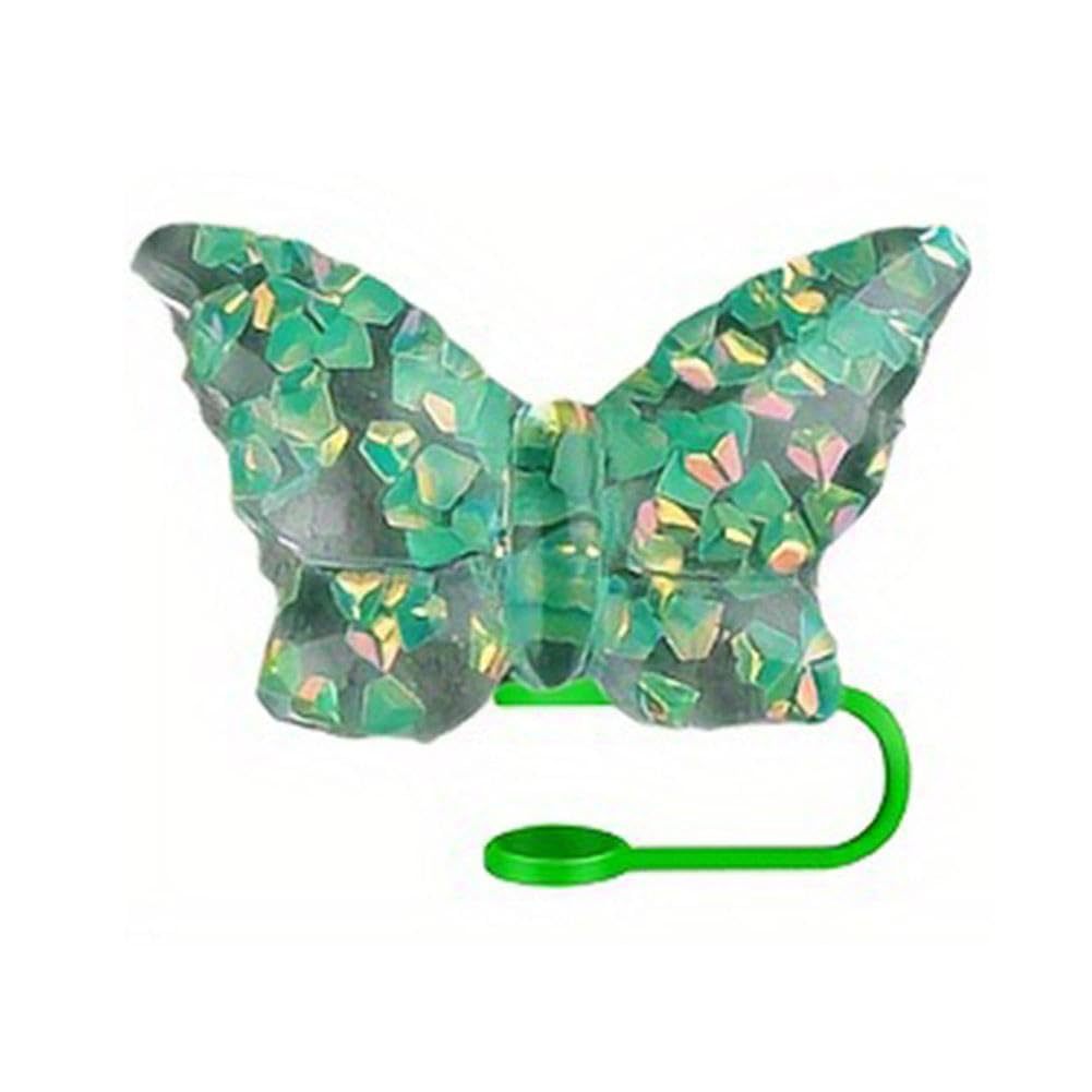 Wholesale  Resin Butterfly Creative Cartoon Sports PVC Soft Straw Tube Cap