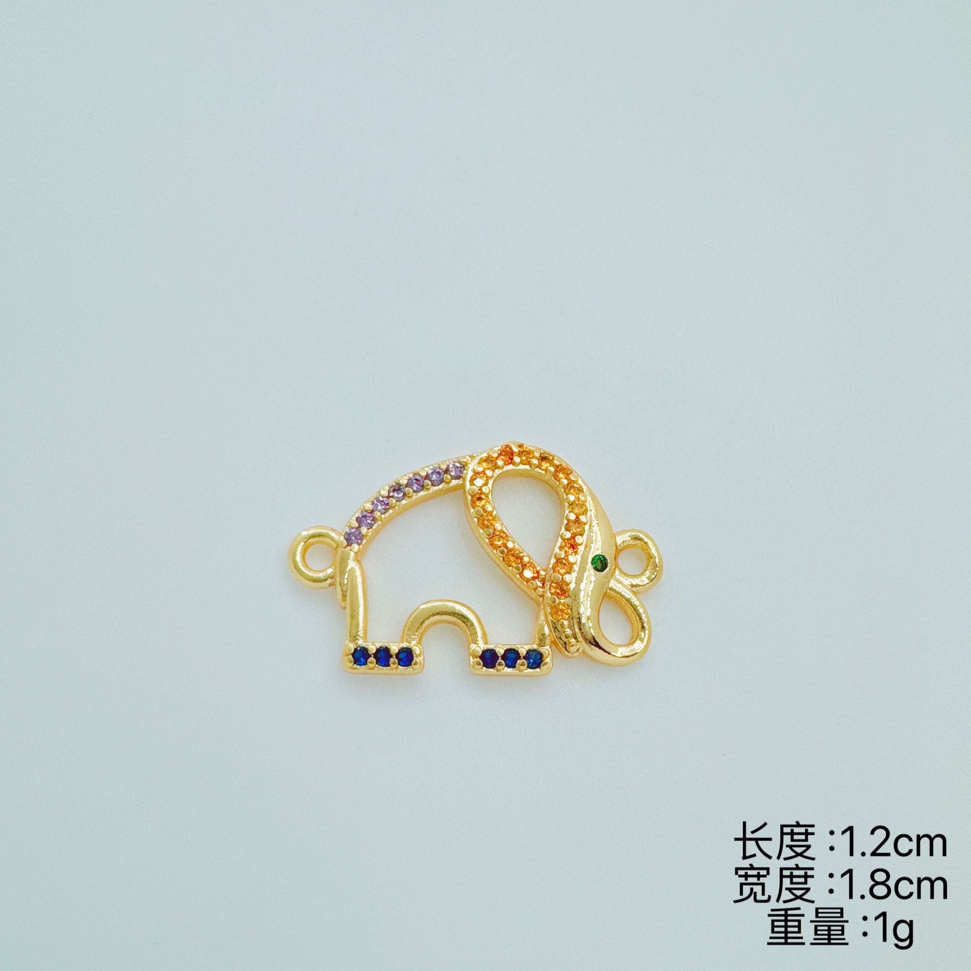Wholesale Copper Electroplated Simple Elephant Pendant Necklace Fashion Jewelry Accessory