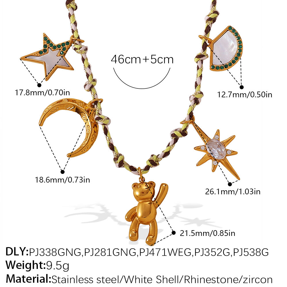 Wholesale DIY pendant knotted rope bracelet colorfast ocean-themed pendant necklace jewelry