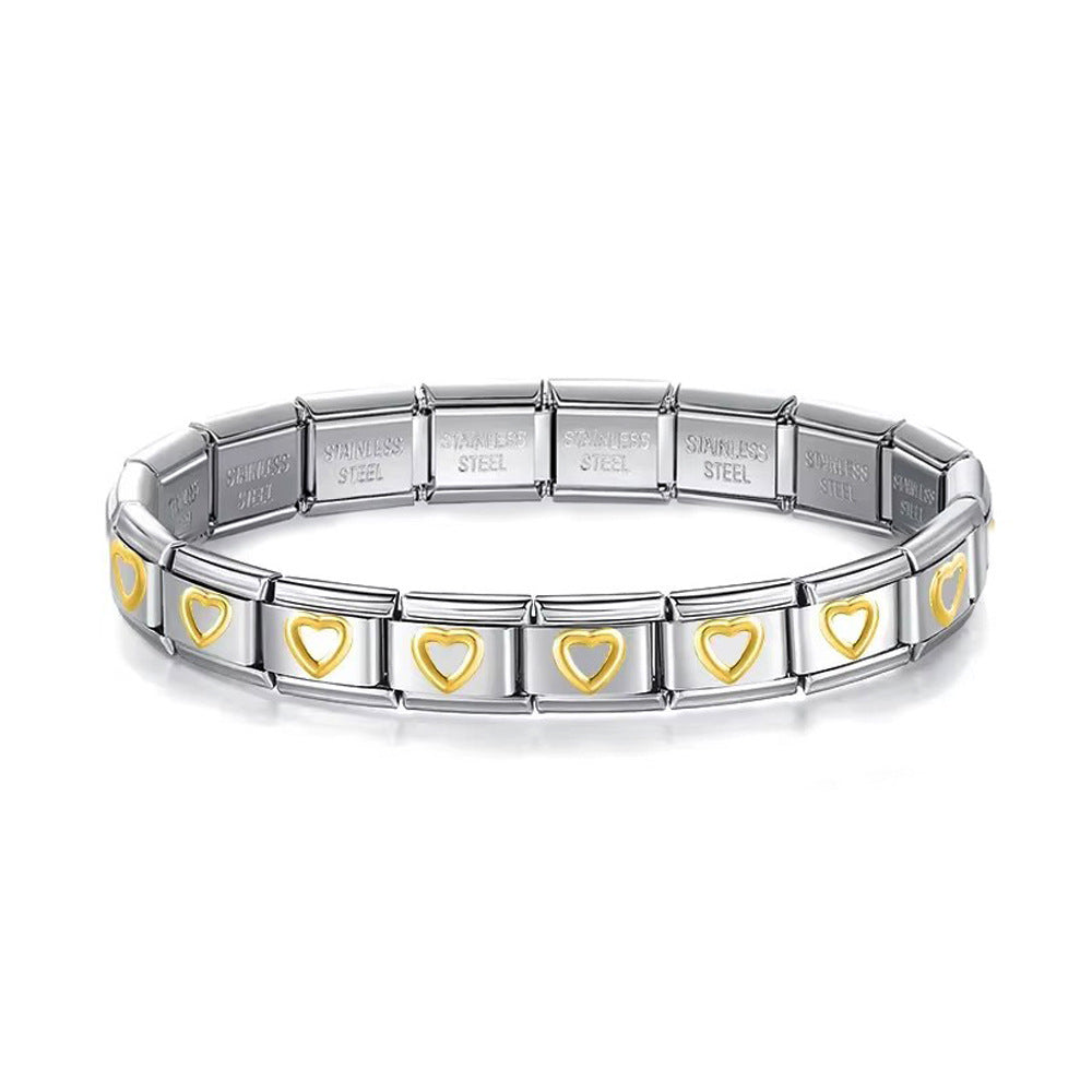 Wholesale Italian Modular Color Stainless Steel Elastic Bracelet