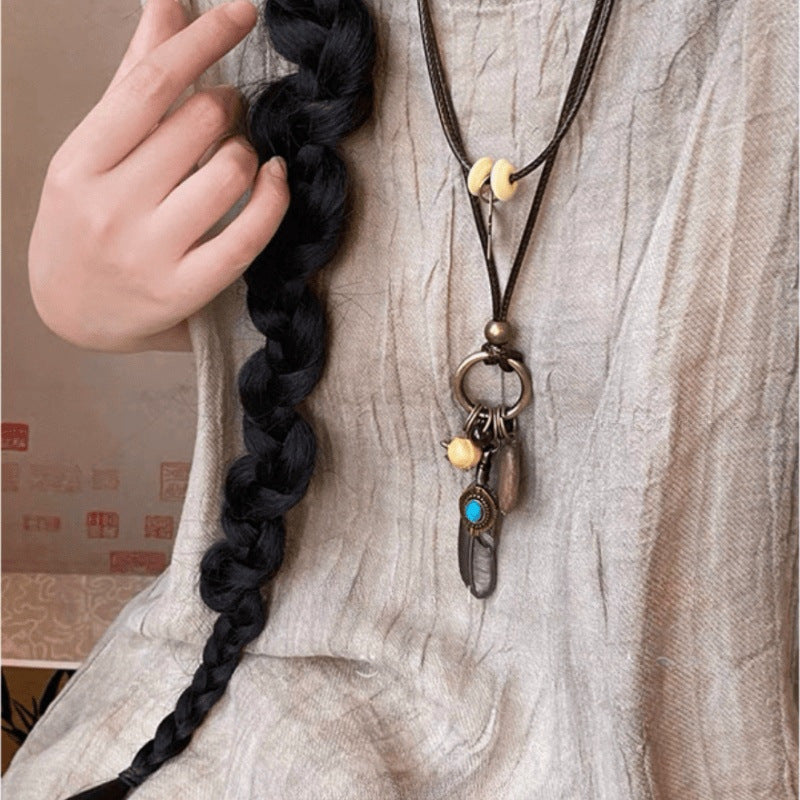 Wholesale Vintage distressed bow metal necklace