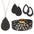 Wholesale Four-Piece Jewelry Set  Multi-Color Sequin Alloy Necklace Pu Leather Earrings Magnetic Bracelet