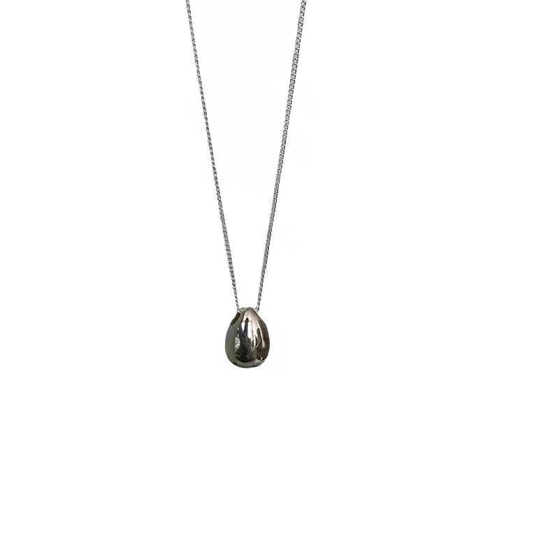 Wholesale Minimalist Water Drop Long Sweater Chain,  Copper Electroplated,  Boutique Resale Necklace Accessory