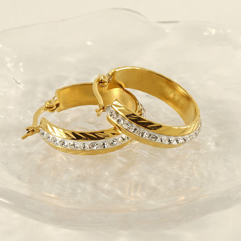 Wholesale Light Luxury Stainless Steel Diamond Earrings ACC-ES-ZhongXin013