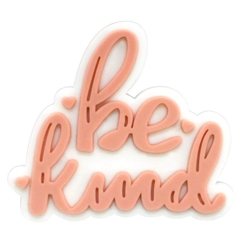 Wholesale Random 100pcs Cartoon Letter PVC Soft Rubber Shoe Buckle Decoration ACC-SC-RYY064