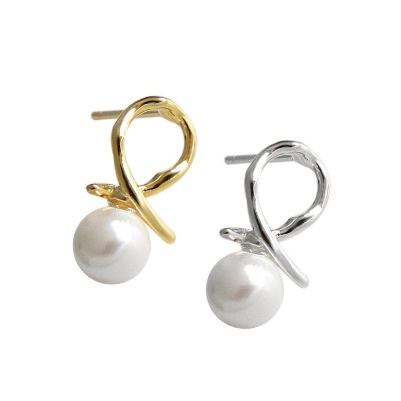 Wholesale S925 Small Silver Pearl Earrings