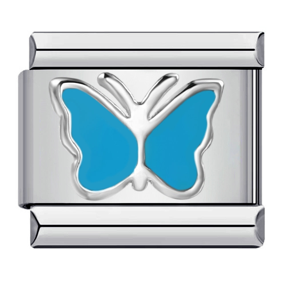 Wholesale Italian Charm Bracelet 9mm DIY Splicing Removable Love Butterfly Stainless Steel Composable Bracelet