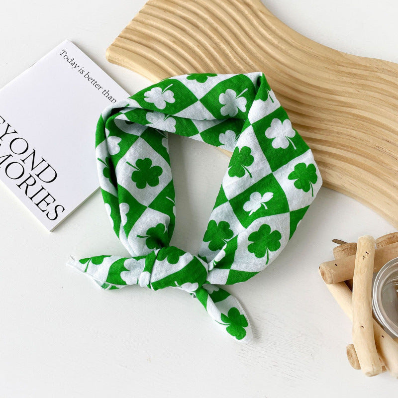 Wholesale Cotton blue cashew scarf small square scarf