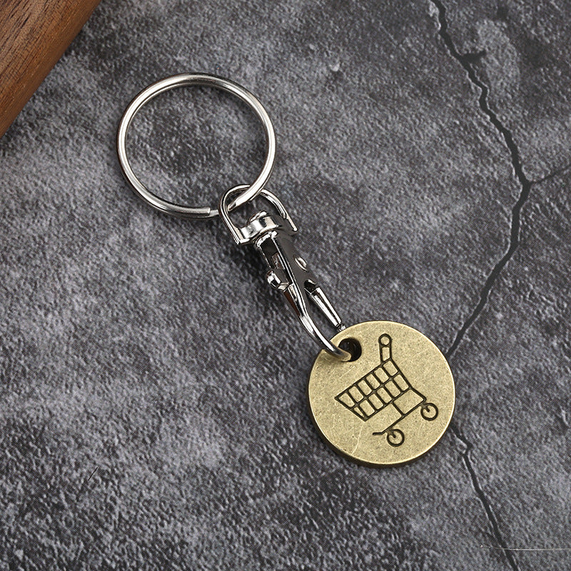 Wholesale Supermarket Shopping Cart Metal Keychains ACC-KC-YuJia007