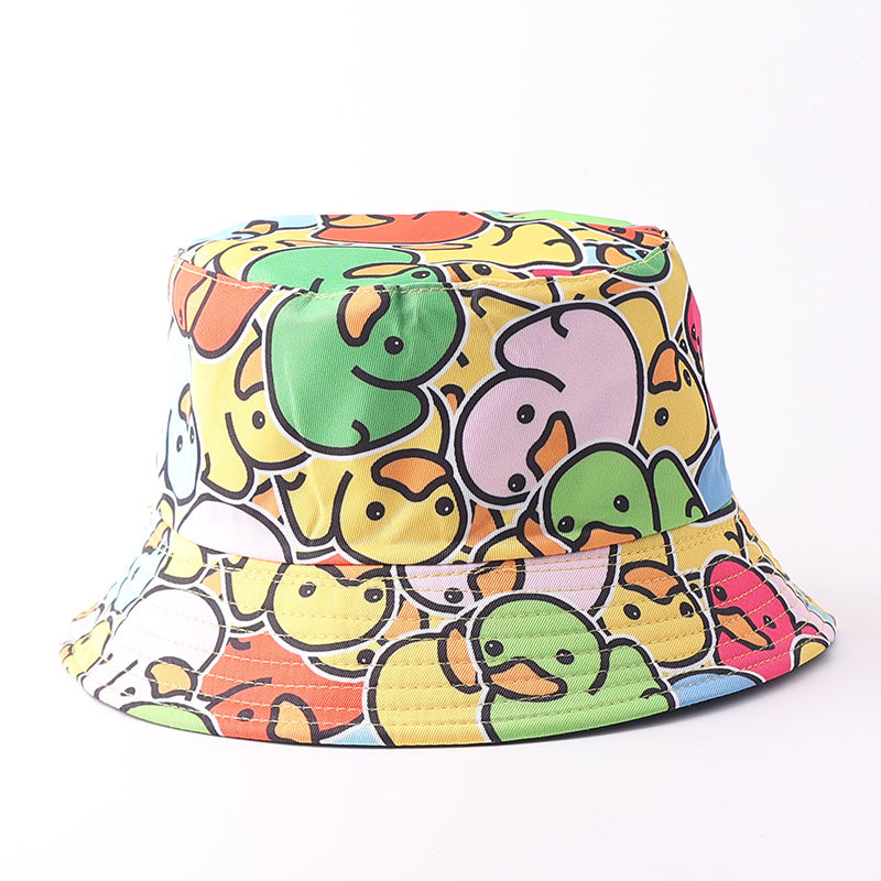 Wholesale Digital Print Yellow Duck Bucket Hat Fashion Party Accessory Gift