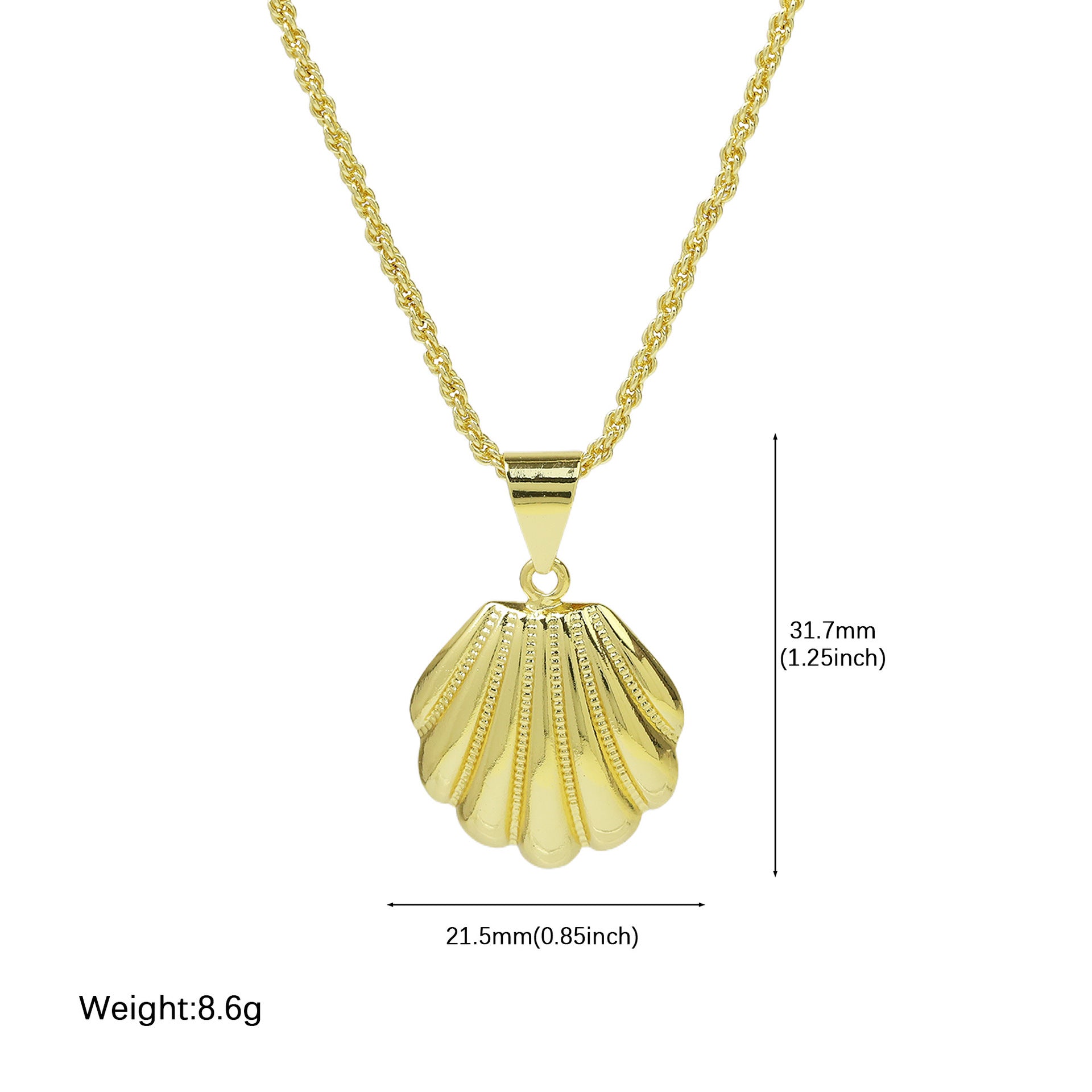 Wholesale Summer Hot Selling Beach and Ocean Resort Style Conch Shell Starfish Simple Large Pendant Necklace