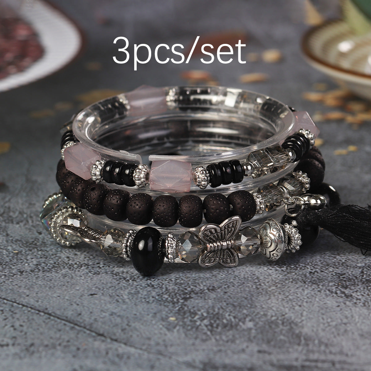 Wholesale Bohemian Butterfly Tassel Pendant Bracelet ACC-BT-Lijie002