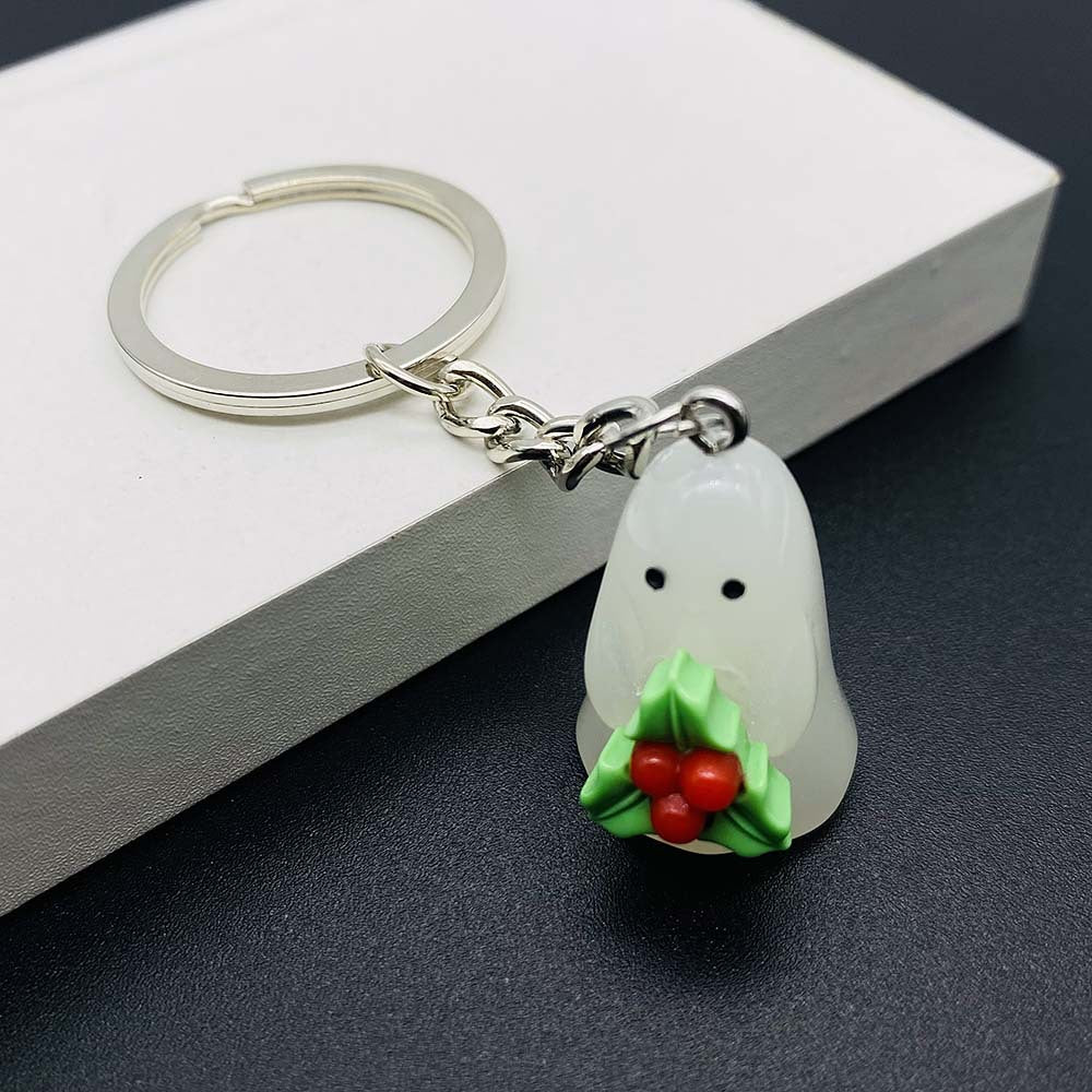 Wholesale Halloween  Keychain Luminous Ghost Three-Dimensional Keychains