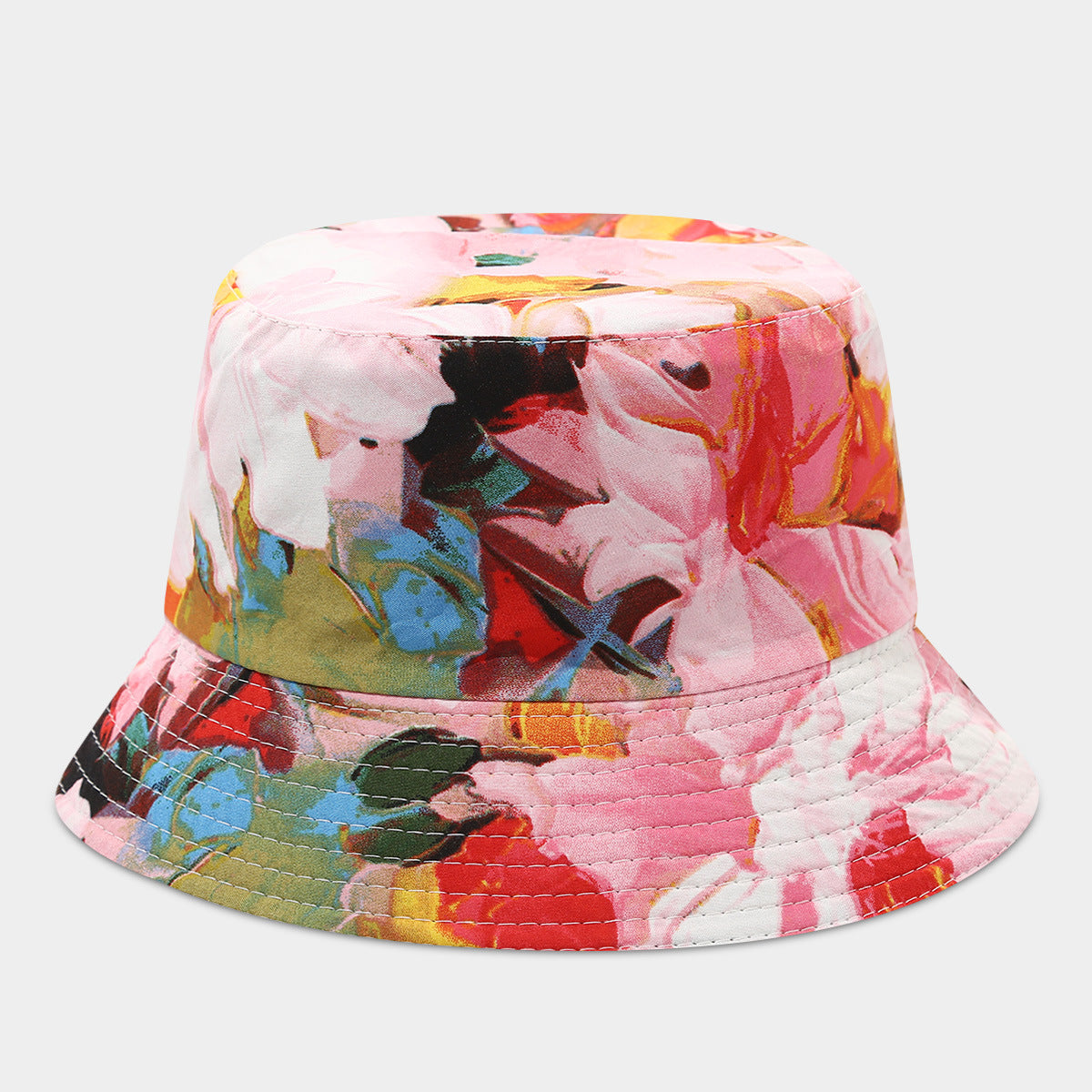 Wholesale Double-Sided Fisherman Hat  Flower Pattern Basin Hat